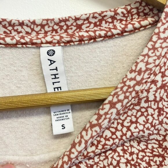 Athleta Pull Over Leopard Print Crew Neck Top - Picture 7 of 10